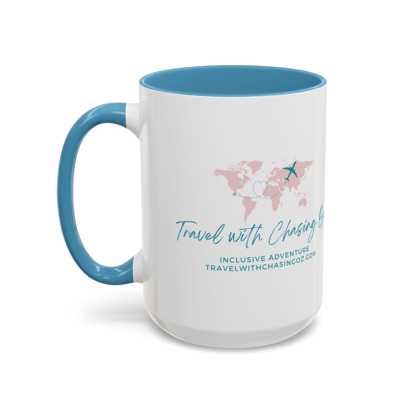 Travel with Chasing Oz Color Accent - Coffee Mug 15oz