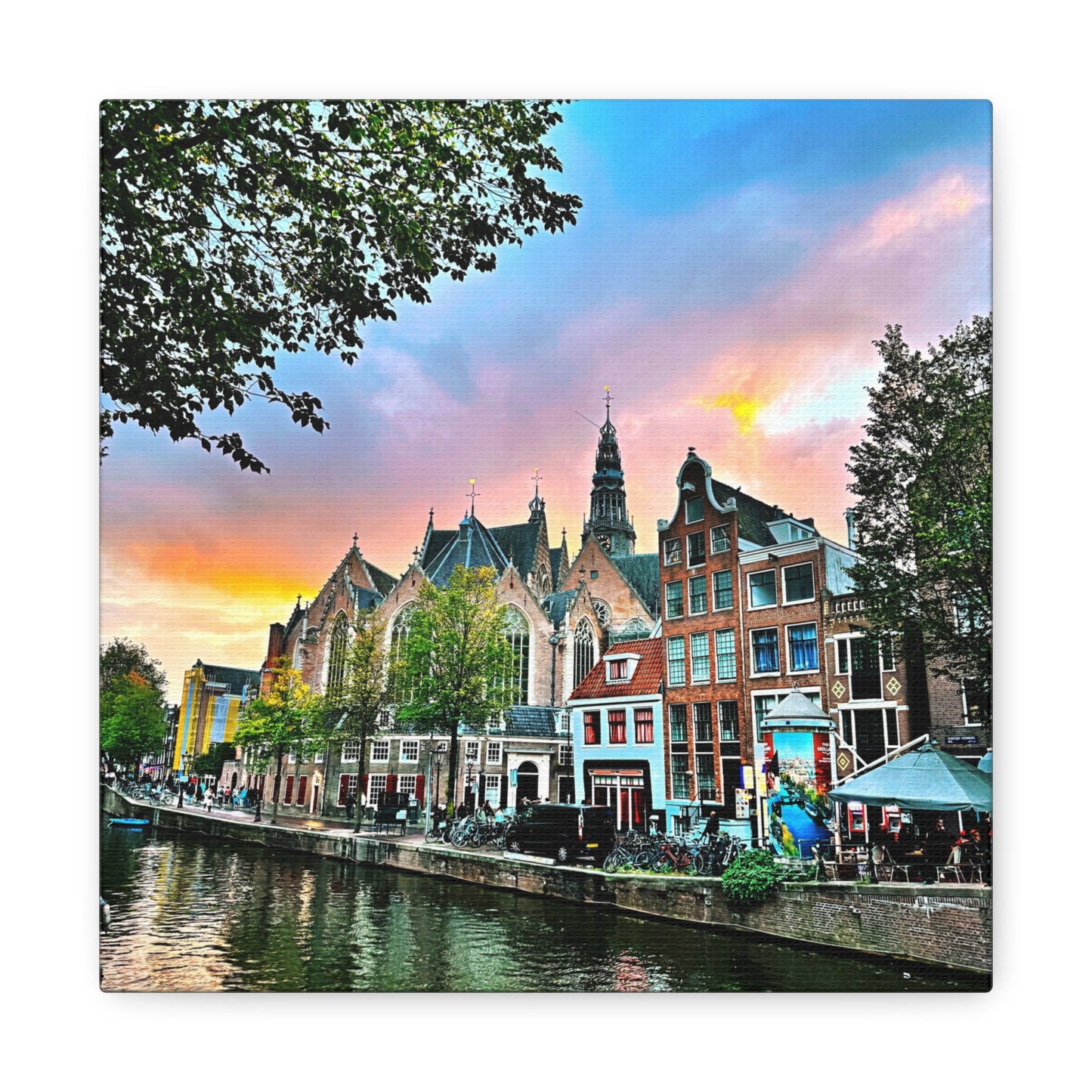 Amsterdam Sunset by Chasing Oz - Stretched Canvas Print