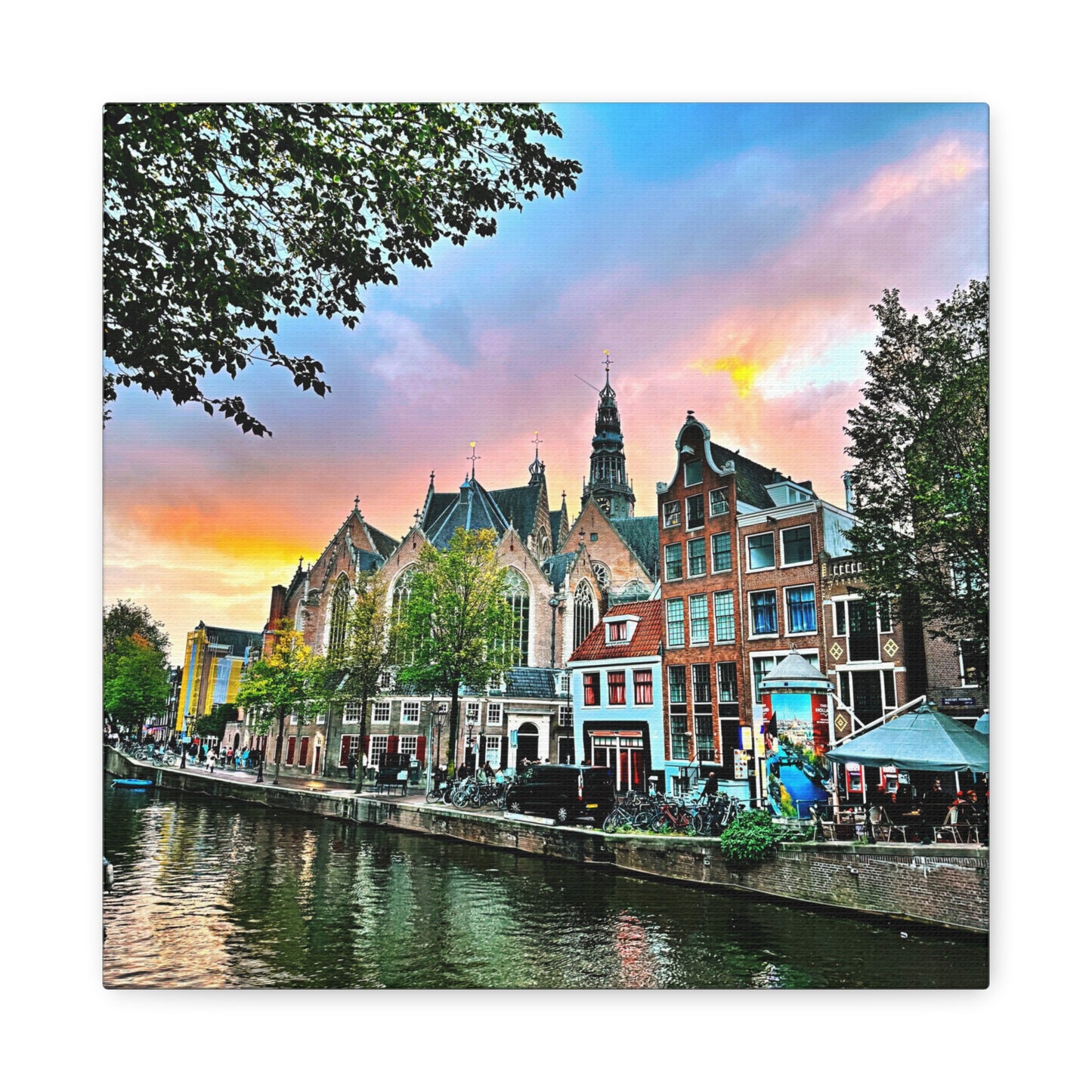 Amsterdam Sunset by Chasing Oz - Stretched Canvas Print