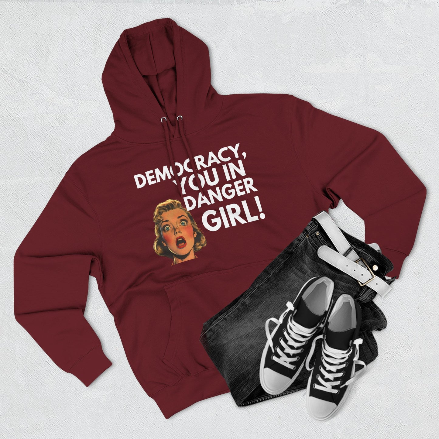 Democracy, You in Danger Girl! - Unisex Fleece Hoodie