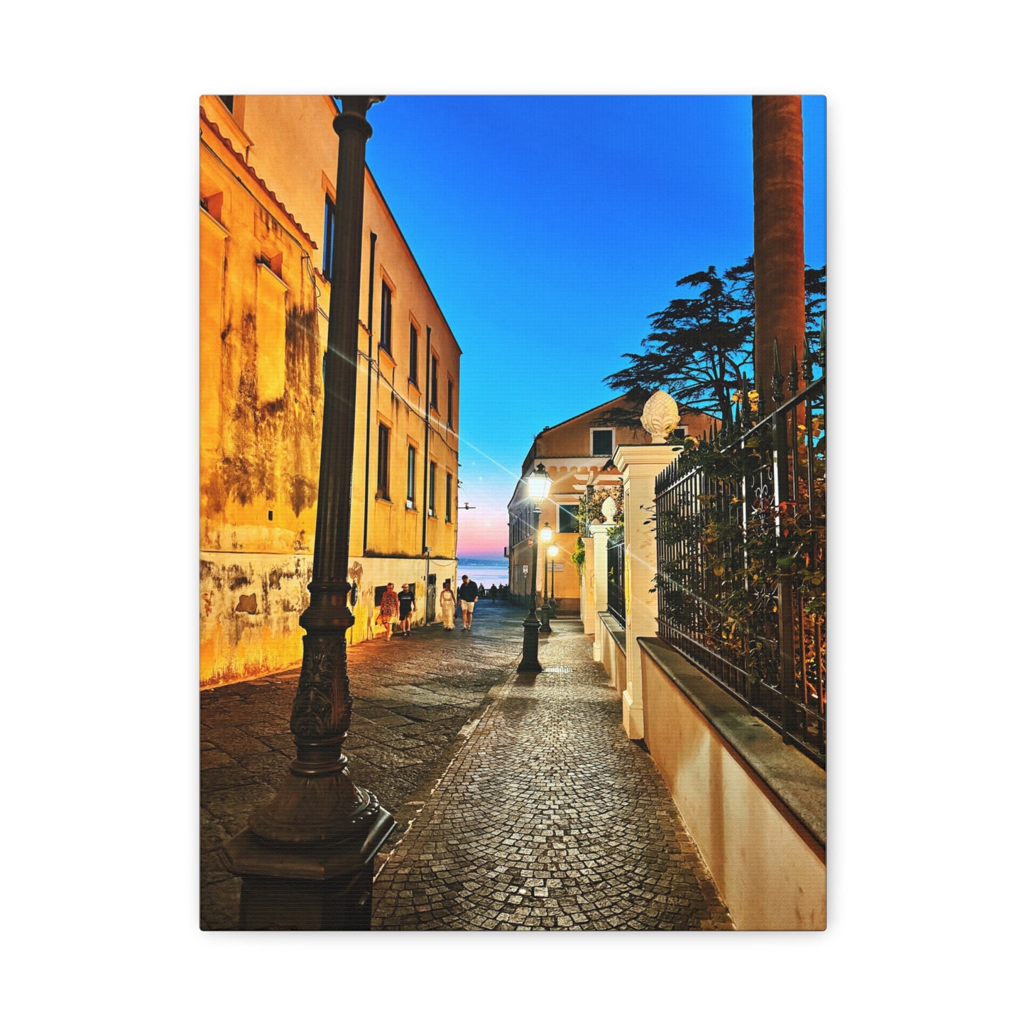 Sorrento Nights by Chasing Oz - Stretched Canvas Print