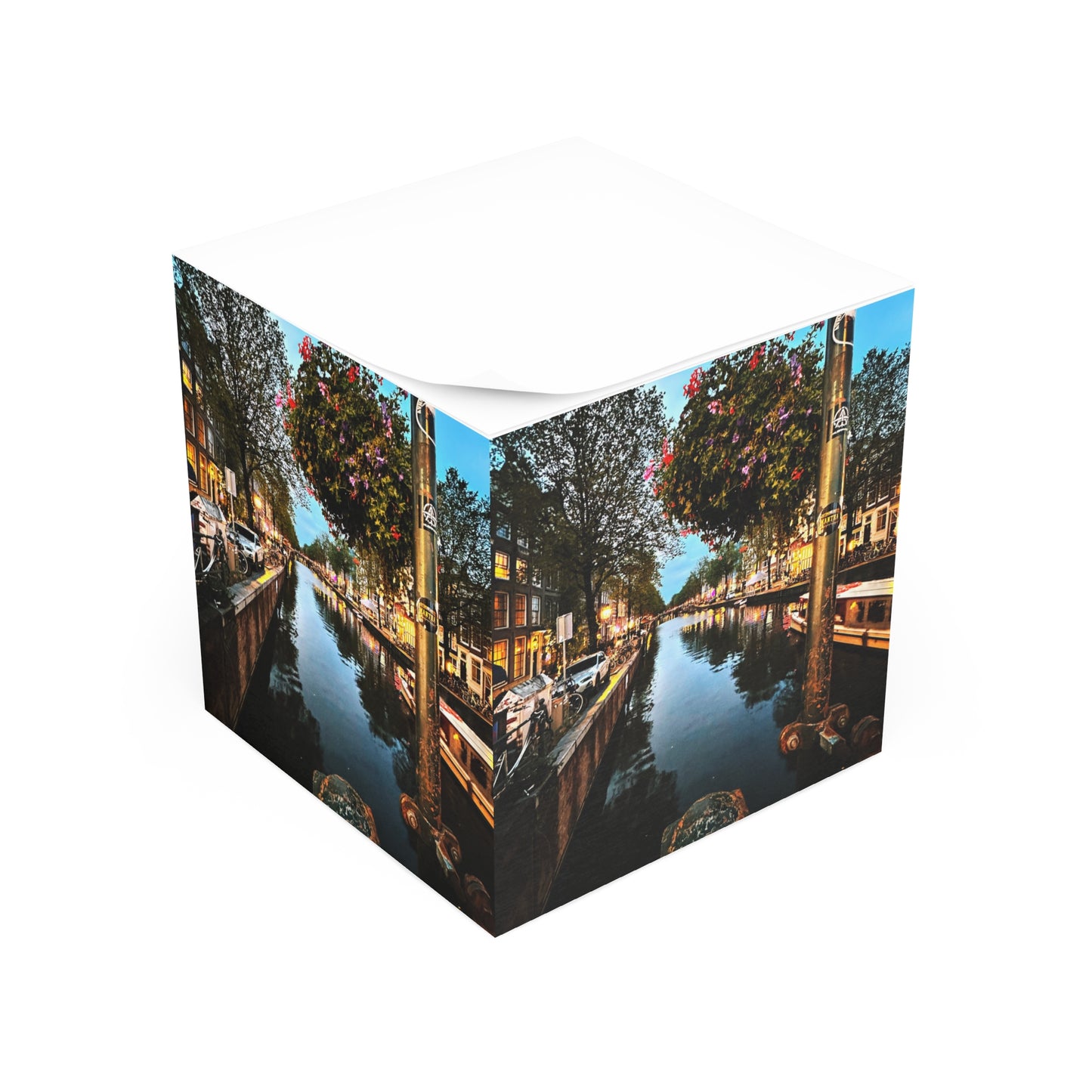 Amsterdam Canal Lights - Sticky Note Cube