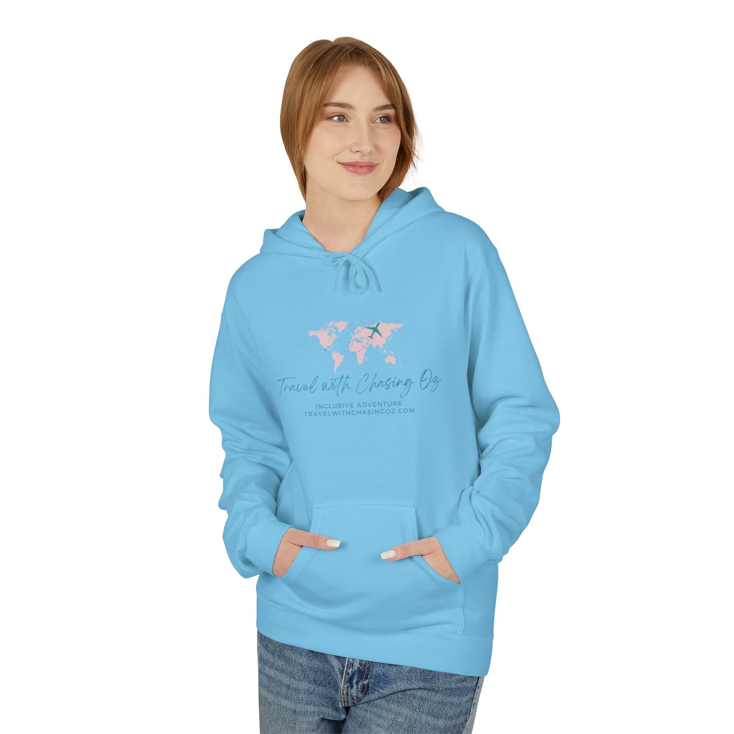 Travel with Chasing Oz - Softstyle Fleece Hoodie