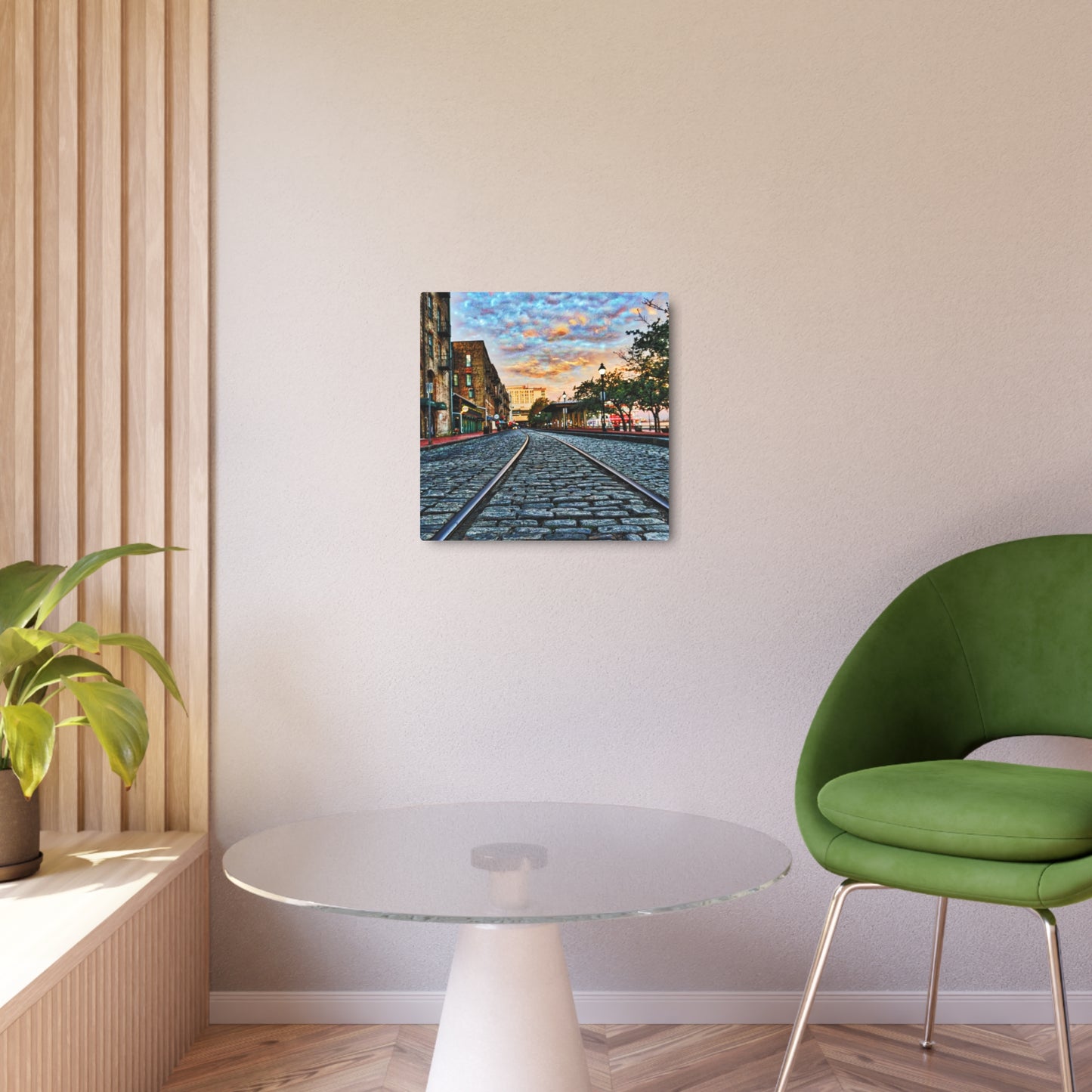 Historic River Street Sunrise - Metal Art Print