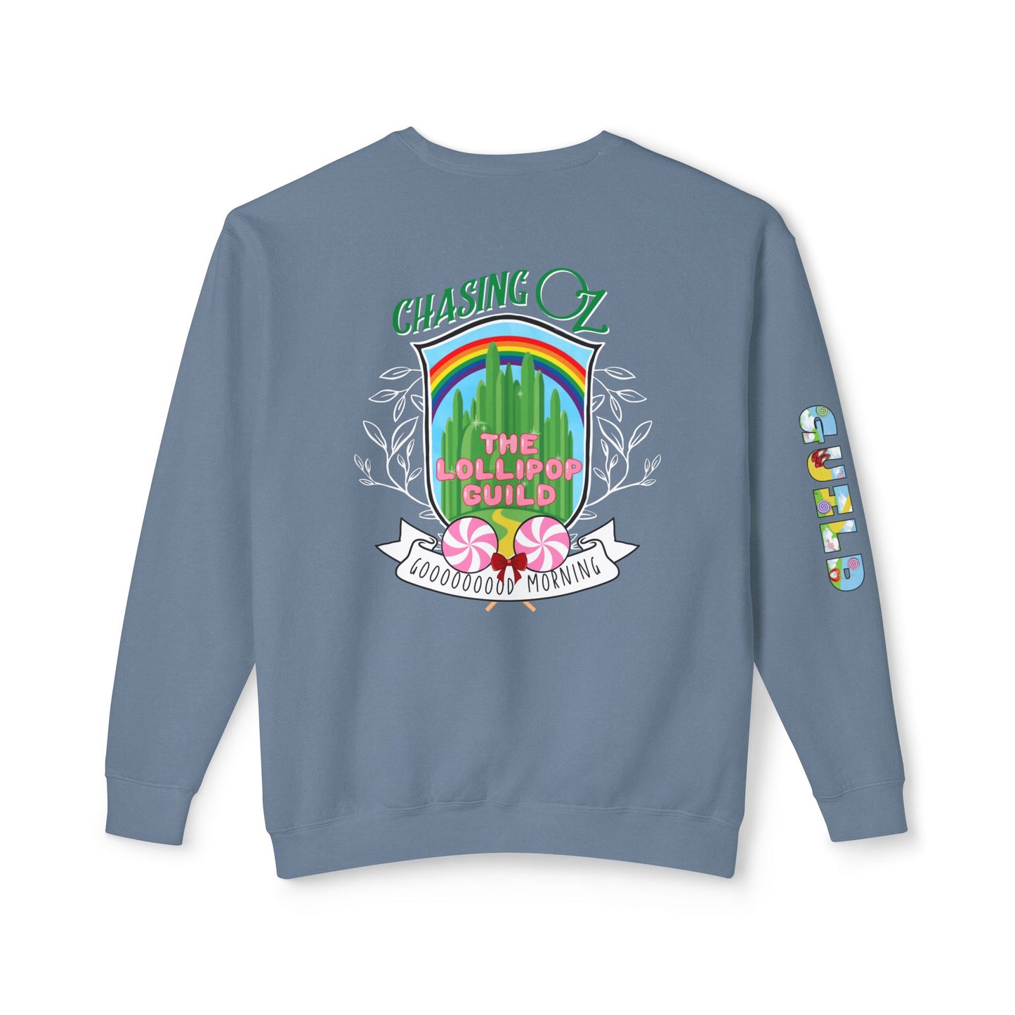 Lollipop Guild Logo on the Back - Unisex Crewneck Sweatshirt