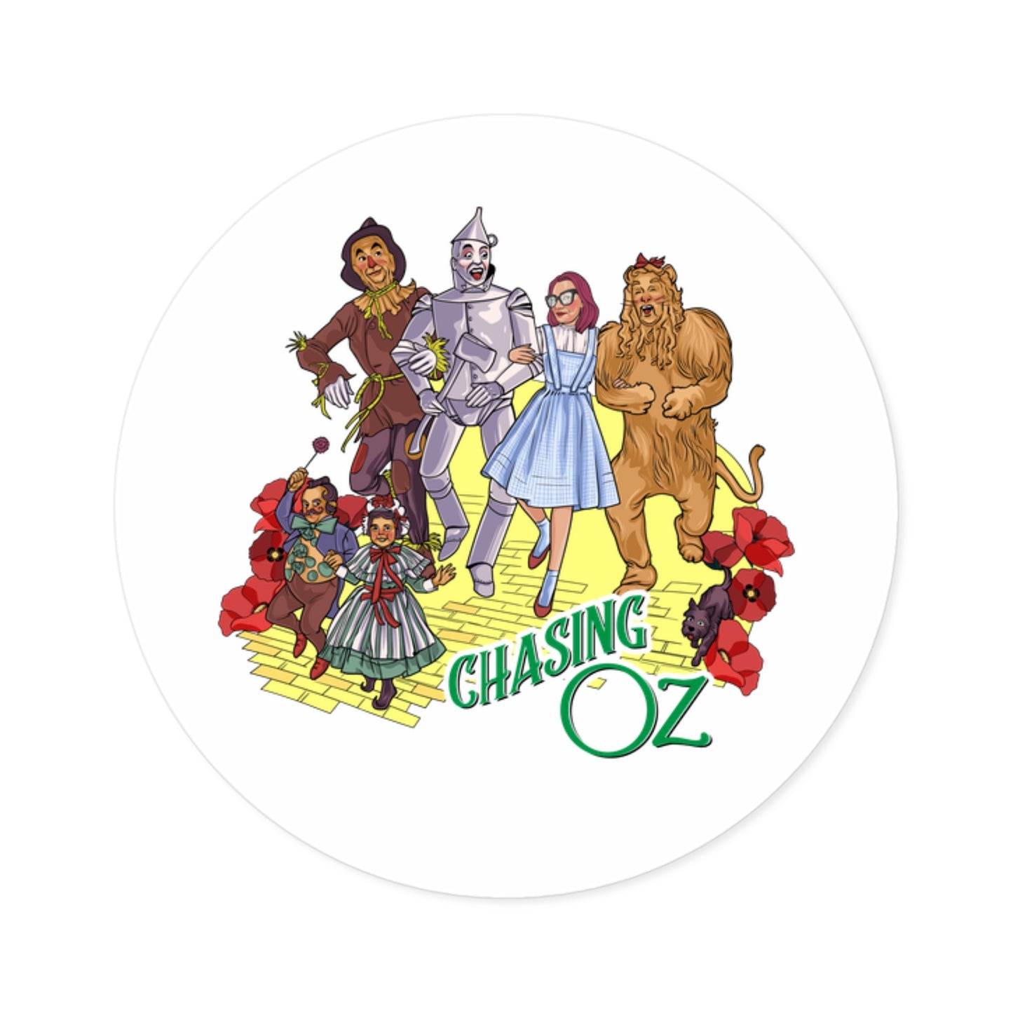 Chasing Oz Round Stickers - Indoor/Outdoor