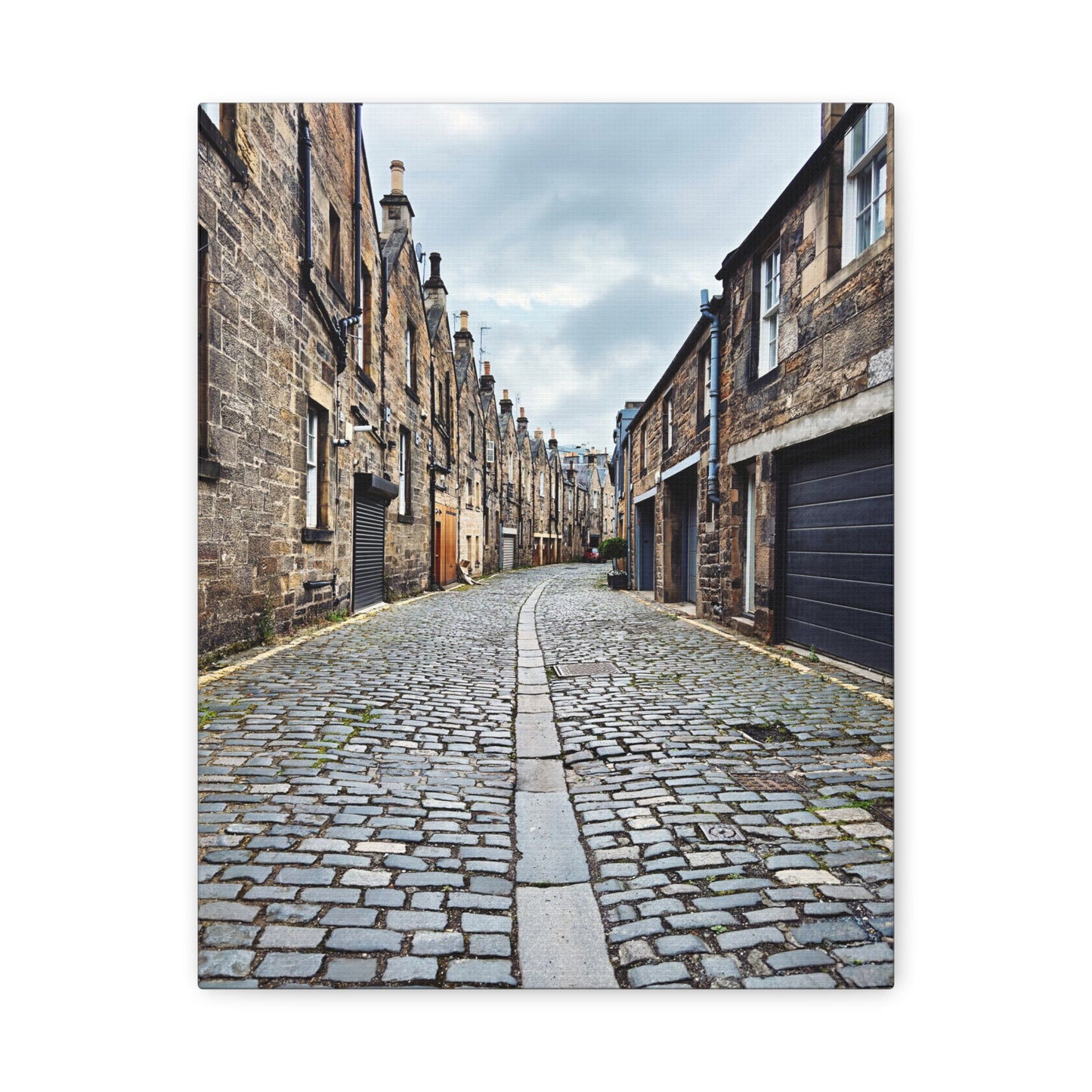 Scotland Cobblestone Alley - Stretch Matte Canvas (1.25")