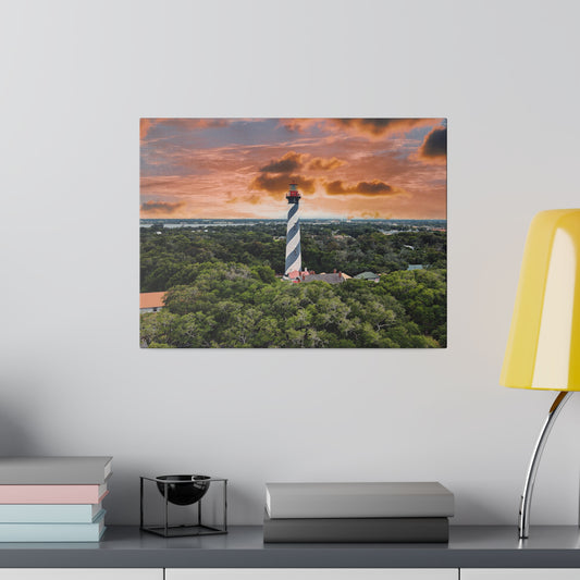 Chasing Oz Art St. Augustine Lighthouse Matte Canvas Stretched - 0.75"