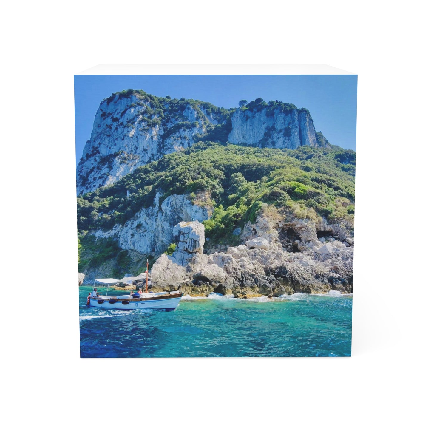 Anacapri Coastline — Scenic Sticky Note Cube
