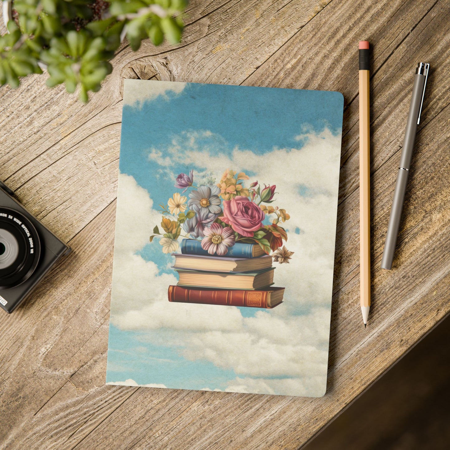 Free Your Mind Floral Sky - Softcover Journal