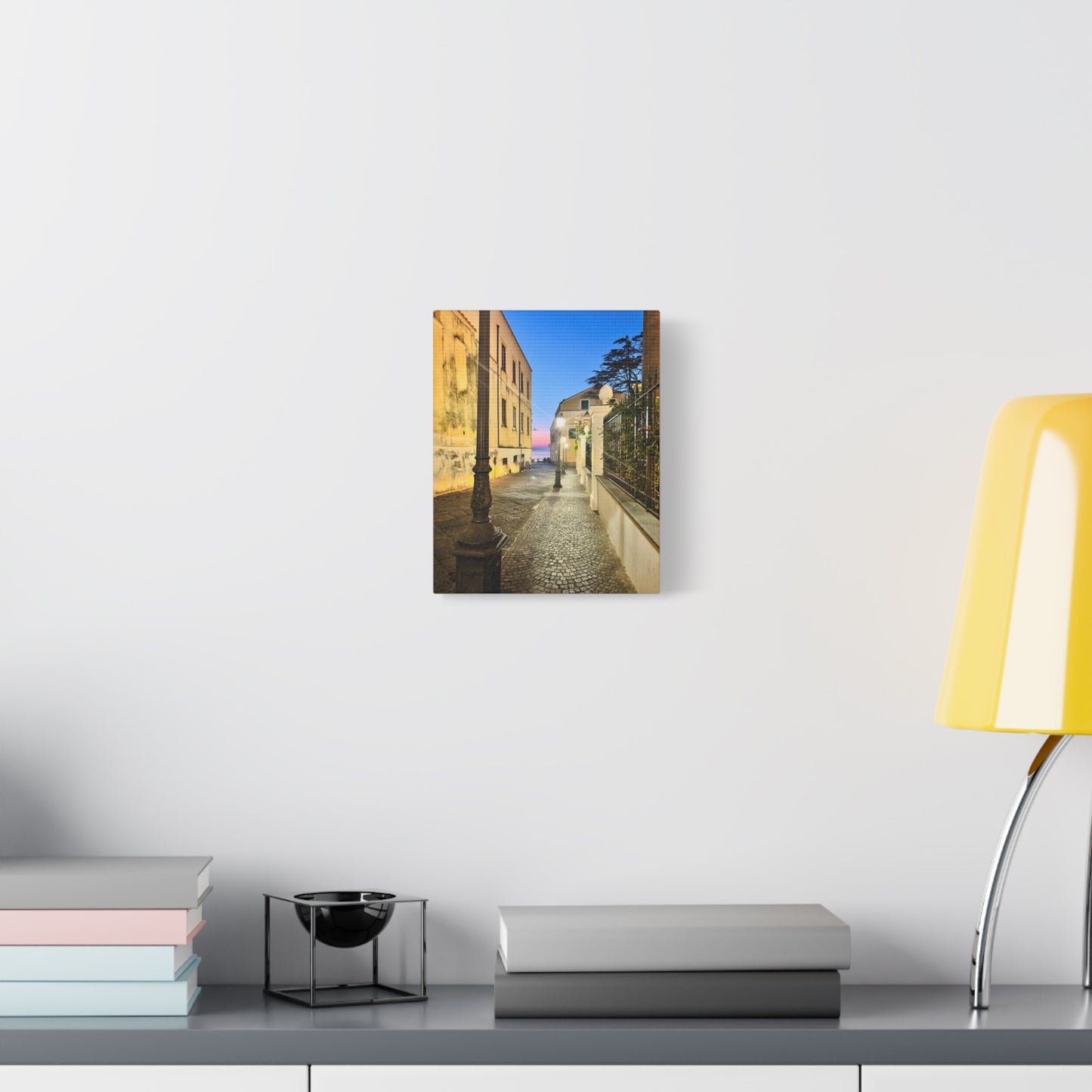 Amalfi Coast Nights Sunset Coastal Alley - Matte Canvas Print (1.25")