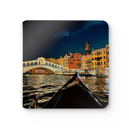 Chasing Oz Art Rialto Bridge Venice - Corkwood Coaster Set of 4