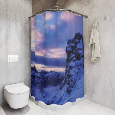 Chasing Oz Art Iceland Sunrise Shower Curtain