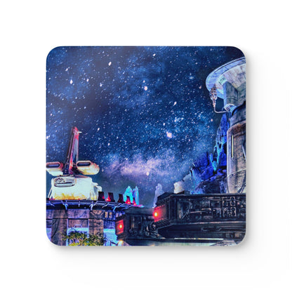 Chasing Oz Art Batuu Night Corkwood Coaster Set of 4