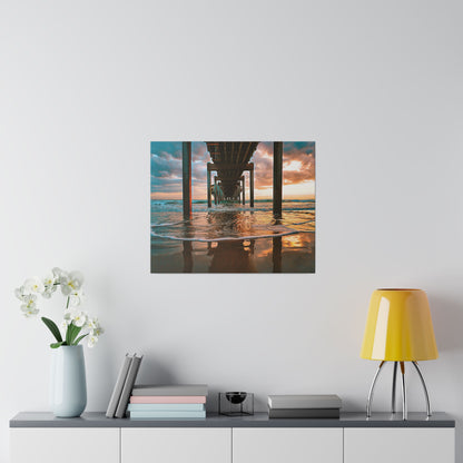 Pier Sunrise Florida Matte Stretched Canvas 0.75"