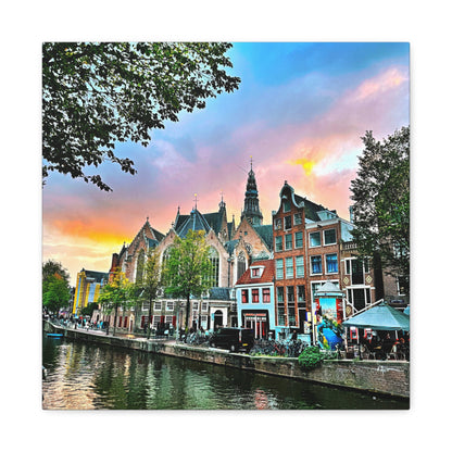 Amsterdam Sunset by Chasing Oz - Stretched Canvas Print