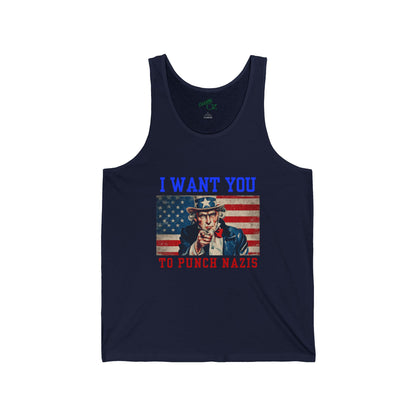 I Want You To Punch Nazis - Unisex Tank Top