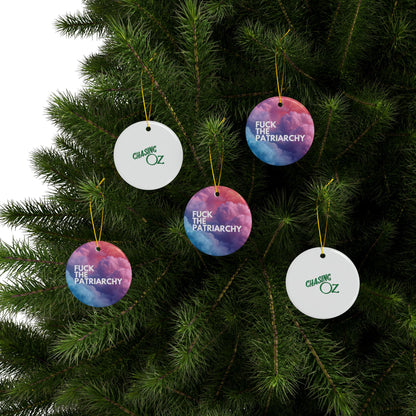 F the Patriarchy - Double-sided Ceramic Ornaments