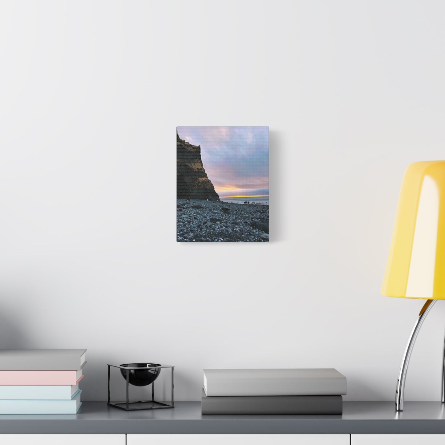 Black Sand Beach Sunrise - Stretched Matte Canvas (1.25")