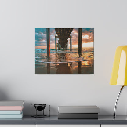 Pier Sunrise Florida Matte Stretched Canvas 0.75"