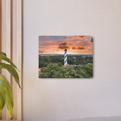 Chasing Oz Art St. Augustine Lighthouse Sunset - Metal Art Sign