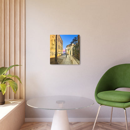 Amalfi Coast Nights Sunset Coastal Alley - Metal Art Sign