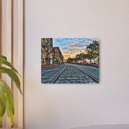 Historic River Street Sunrise - Metal Art Print