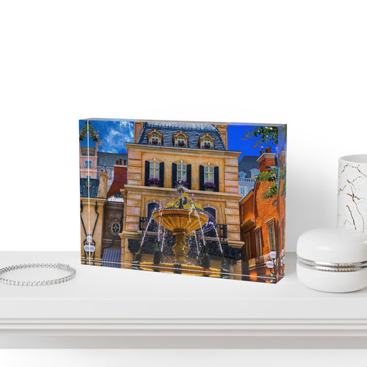 Chasing Oz Art Remy's Fountain Acrylic Photo Block