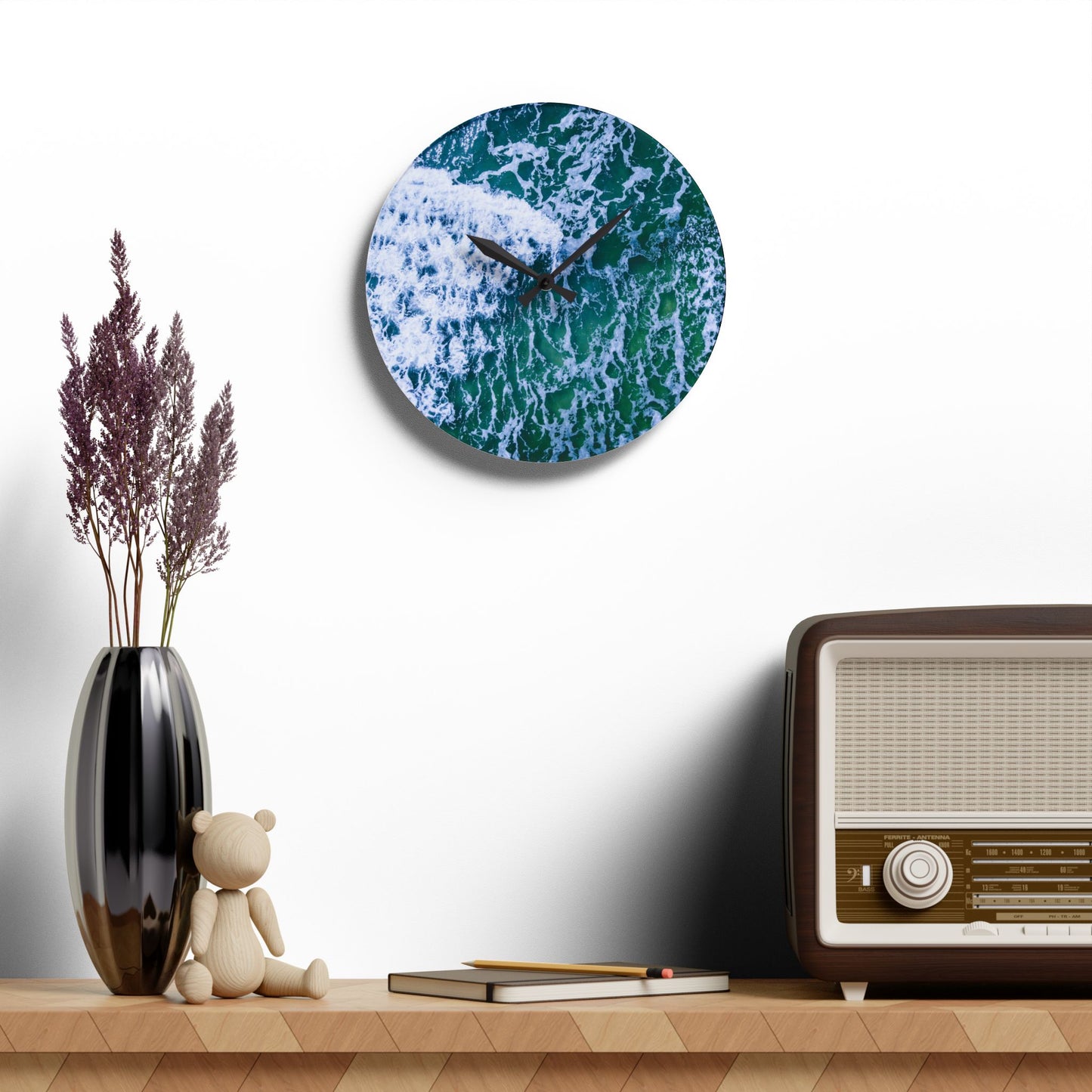 Chasing Oz Art Atlantic Overlook Acrylic Wall Clock