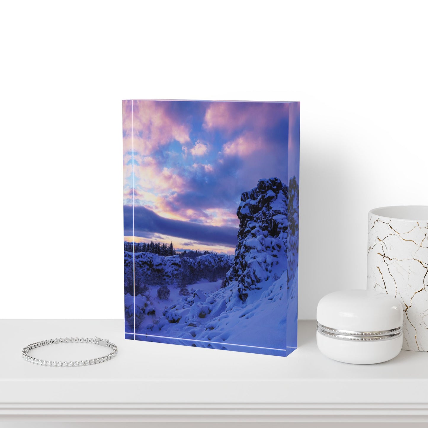 Chasing Oz Art Icelandic Sunrise Acrylic Photo Block