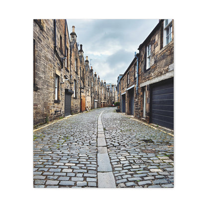 Scotland Cobblestone Alley - Stretch Matte Canvas (1.25")