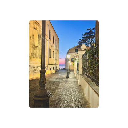 Amalfi Coast Nights Sunset Coastal Alley - Metal Art Sign
