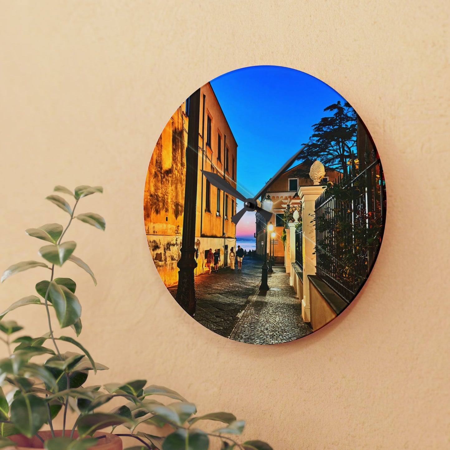 Sorrento Nights - Acrylic Wall Clock