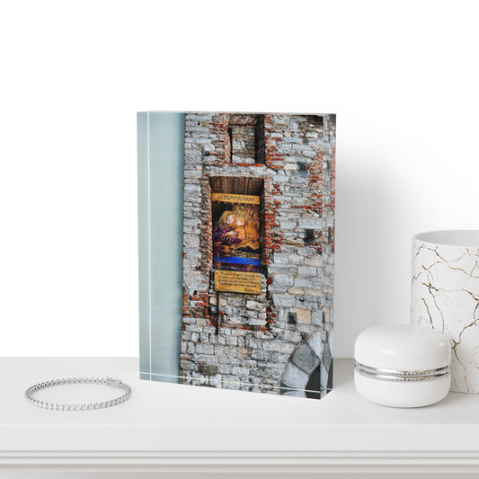 Chasing Oz Art Lake Como Brick Abstract Acrylic Photo Block