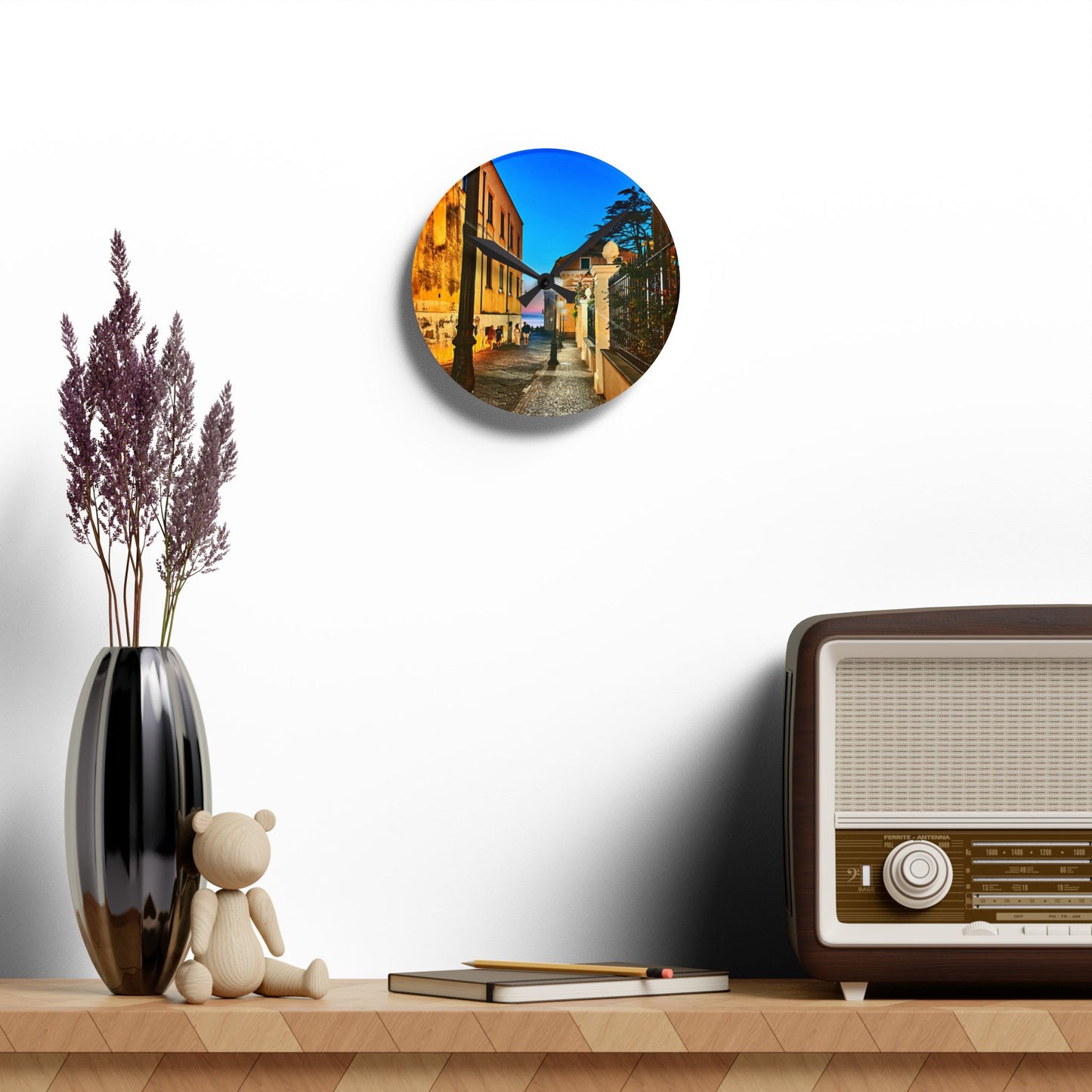 Sorrento Nights - Acrylic Wall Clock