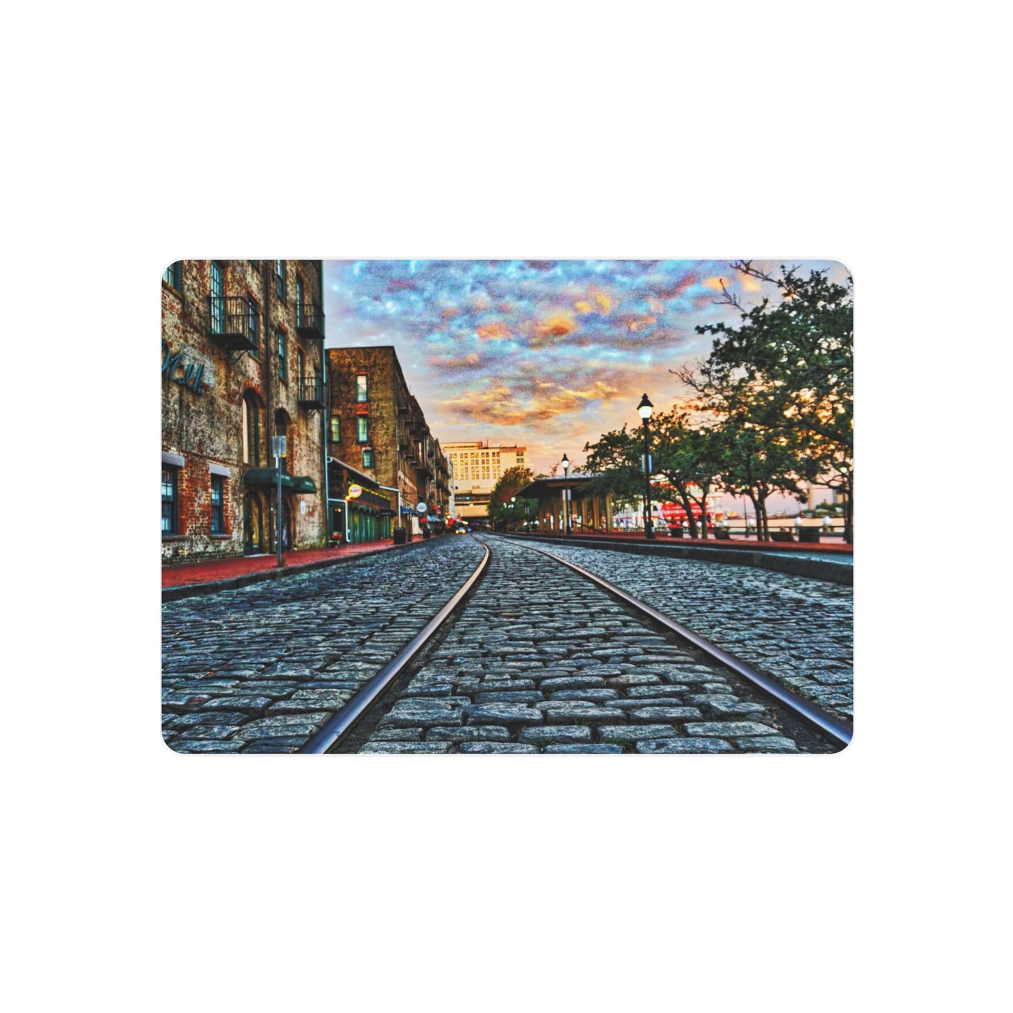 Historic River Street Sunrise - Metal Art Print