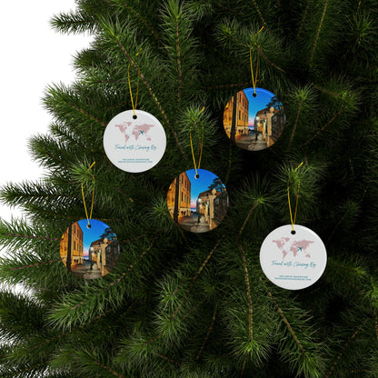 Sorrento Sunset by Chasing Oz - Double-sided Ceramic Ornaments