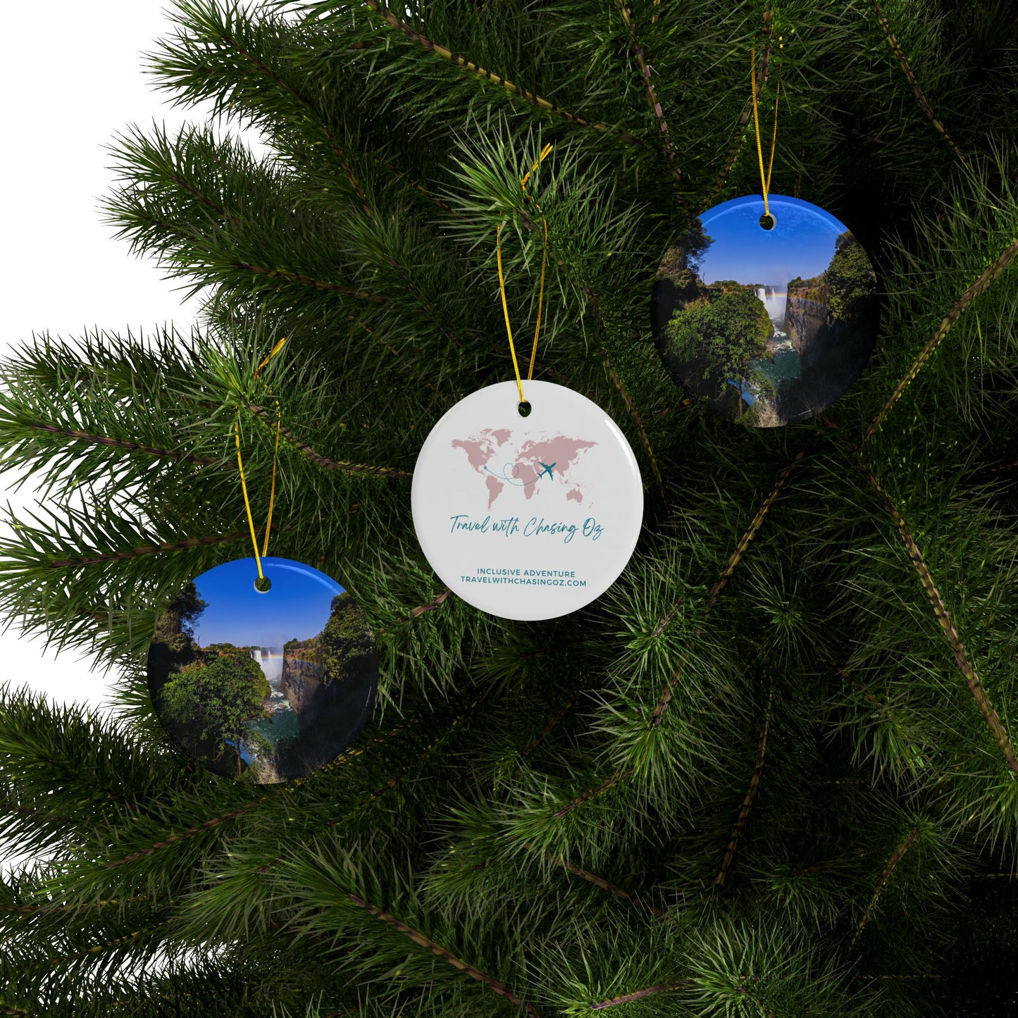 Victoria Falls by Chasing Oz - Ceramic Ornaments