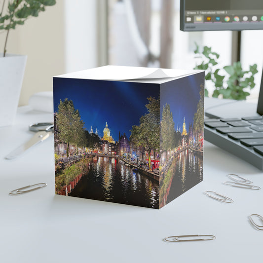 Amsterdam Evening Canal Views -  Note Cube