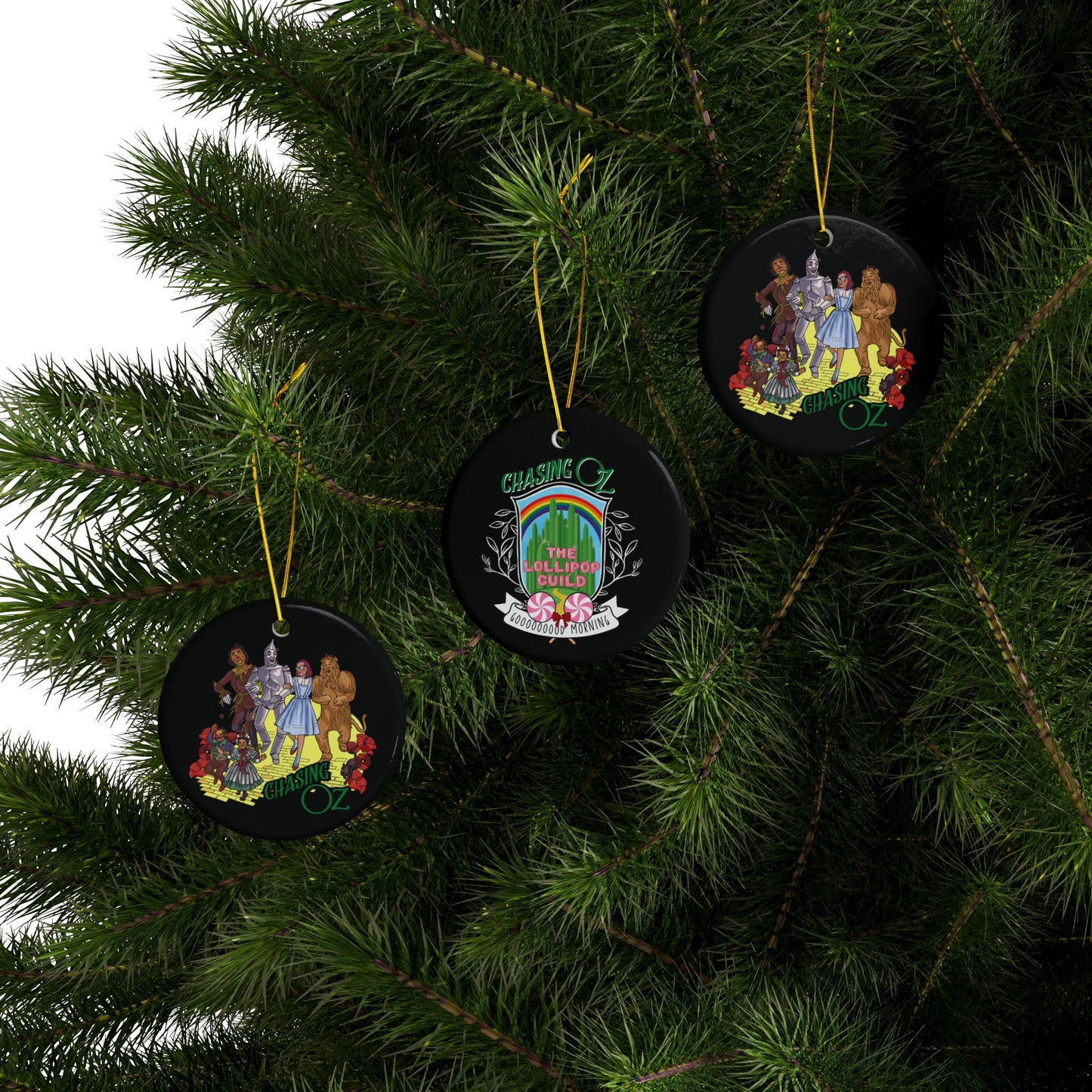 Chasing Oz - Double-sided Ceramic Ornaments