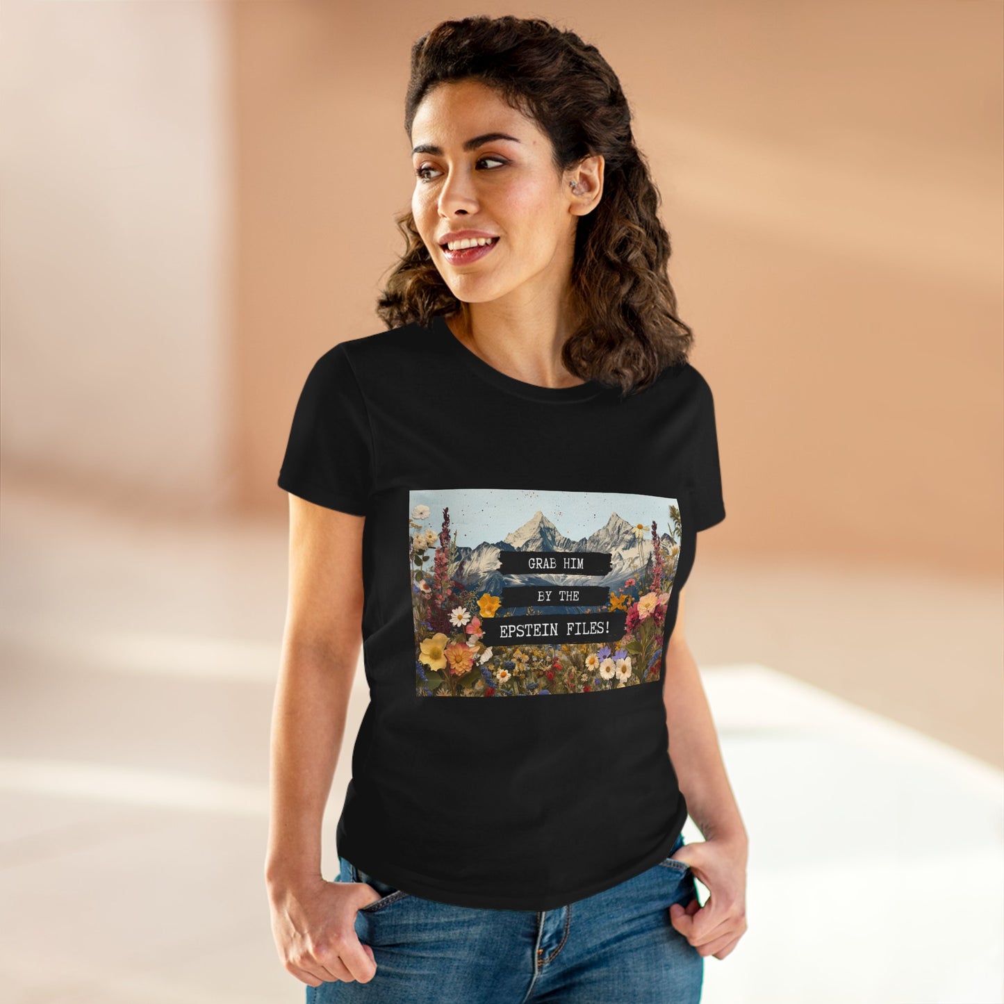 Grab Him by the Files - Women's Fitted Tee