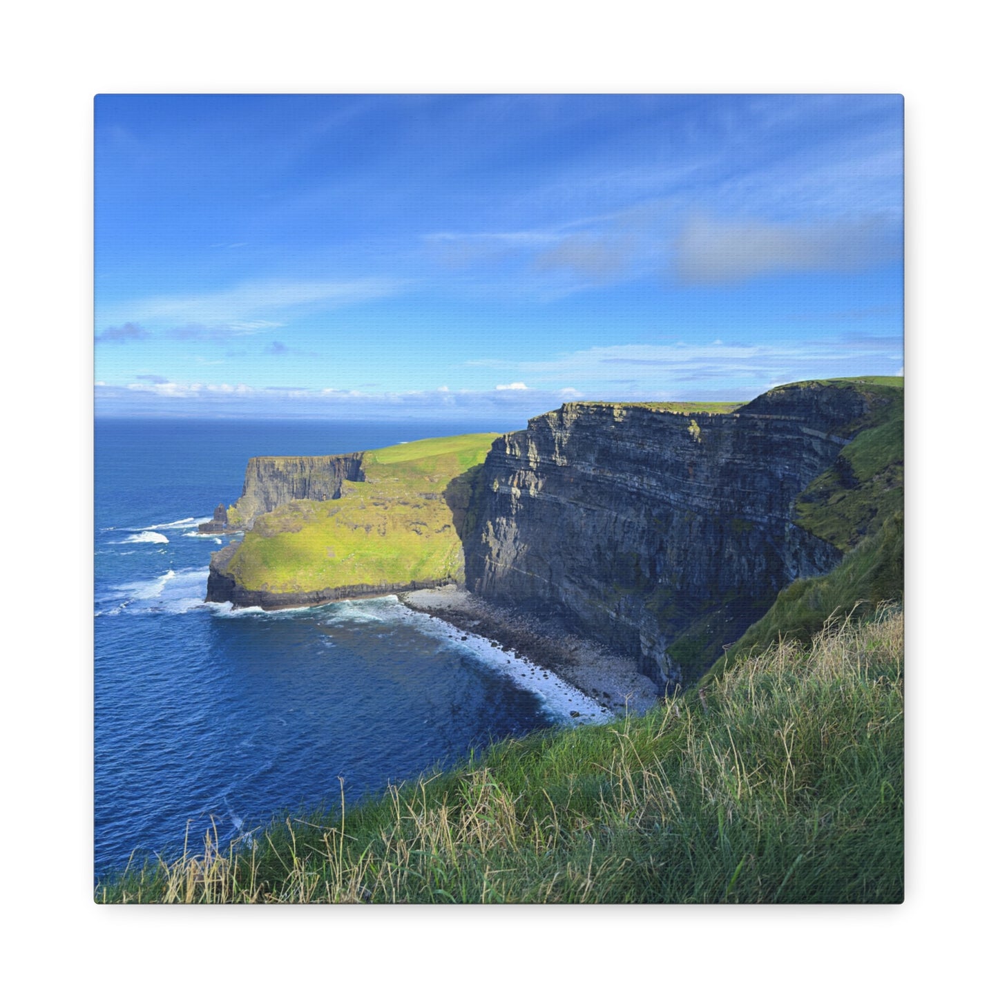 Cliffs of Moher Coastal Scene - Matte Stretched Canvas Print (1.25")