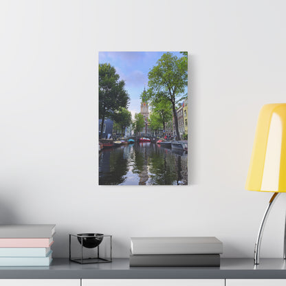 Amsterdam at Sundown by Chasing Oz - Stretched Canvas Print