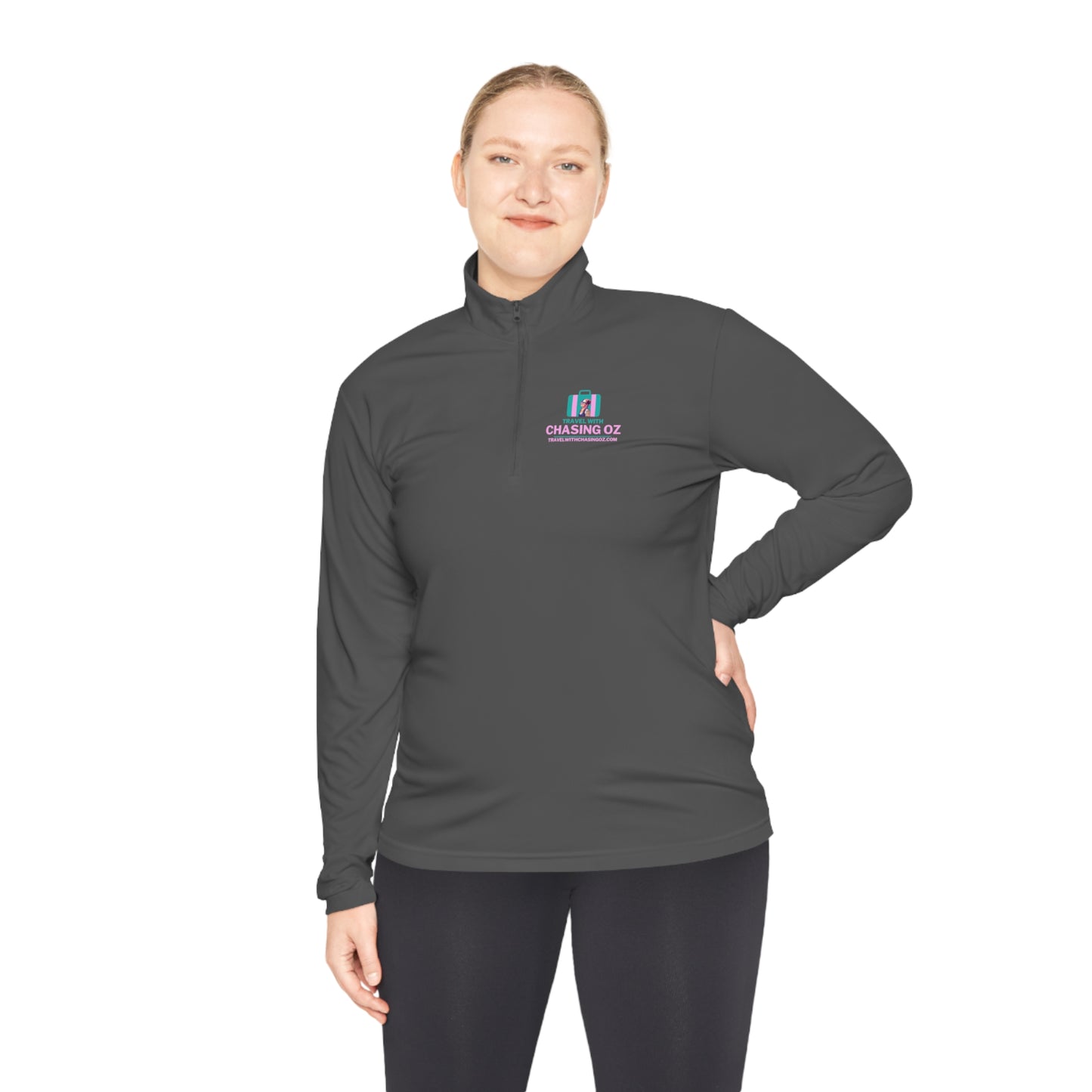 Travel with Chasing Oz Unisex Quarter-Zip Pullover