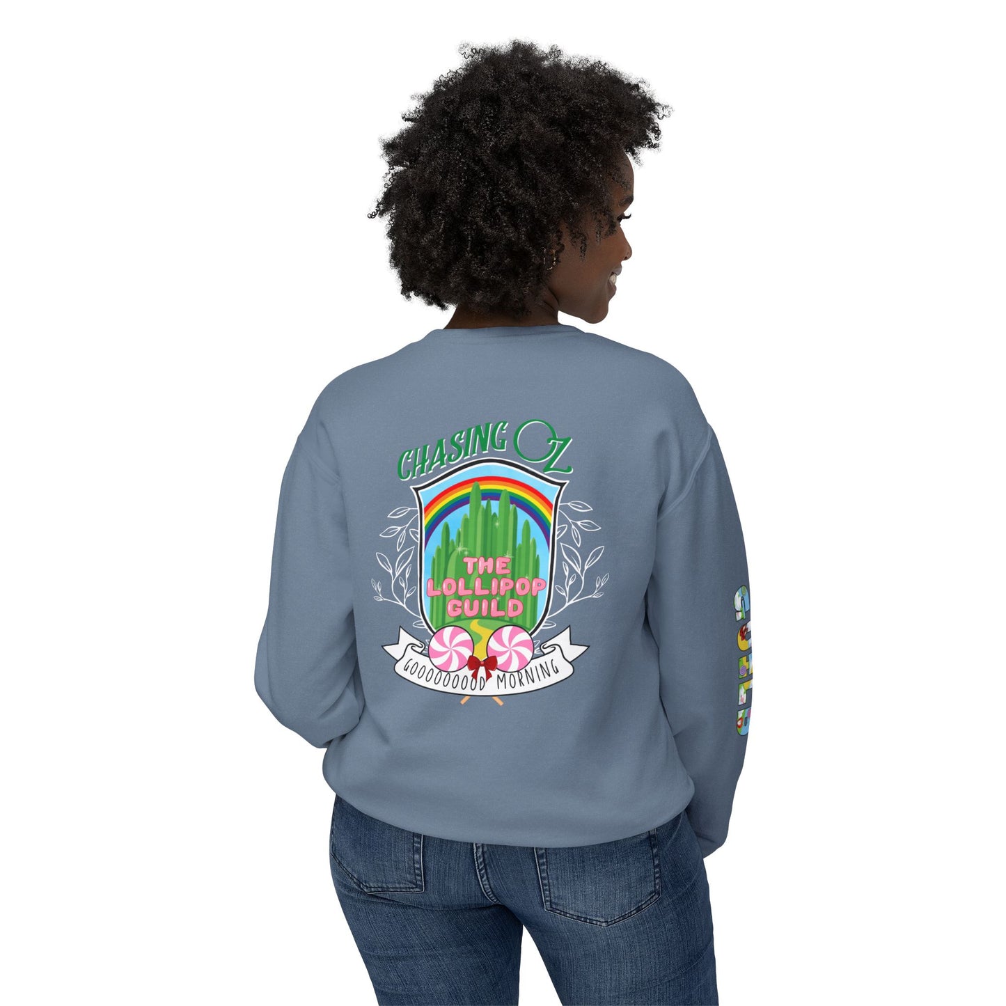 Lollipop Guild Logo on the Back - Unisex Crewneck Sweatshirt