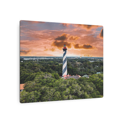 Chasing Oz Art St. Augustine Lighthouse Sunset - Metal Art Sign