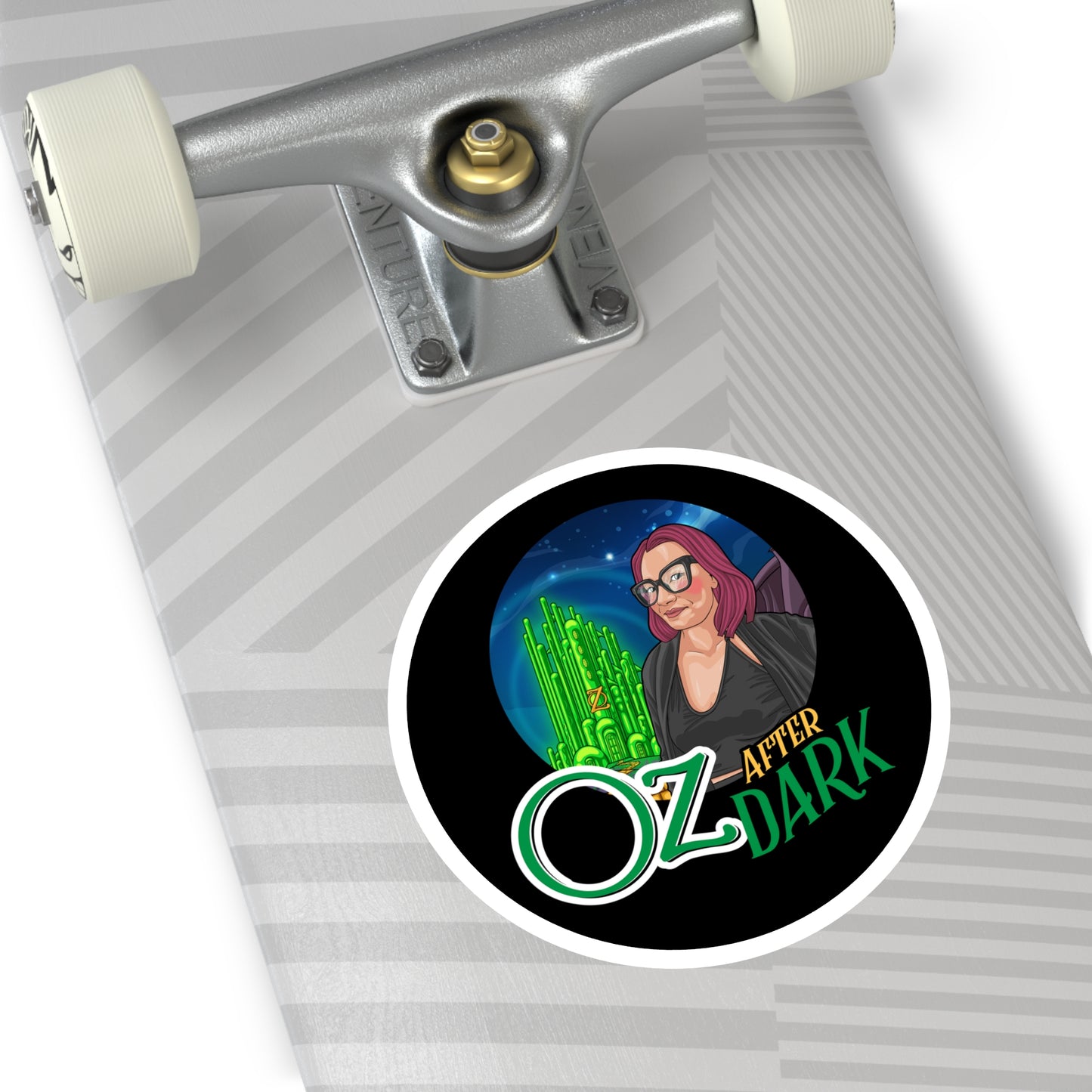 Oz After Dark Round Stickers - Indoor/Outdoor