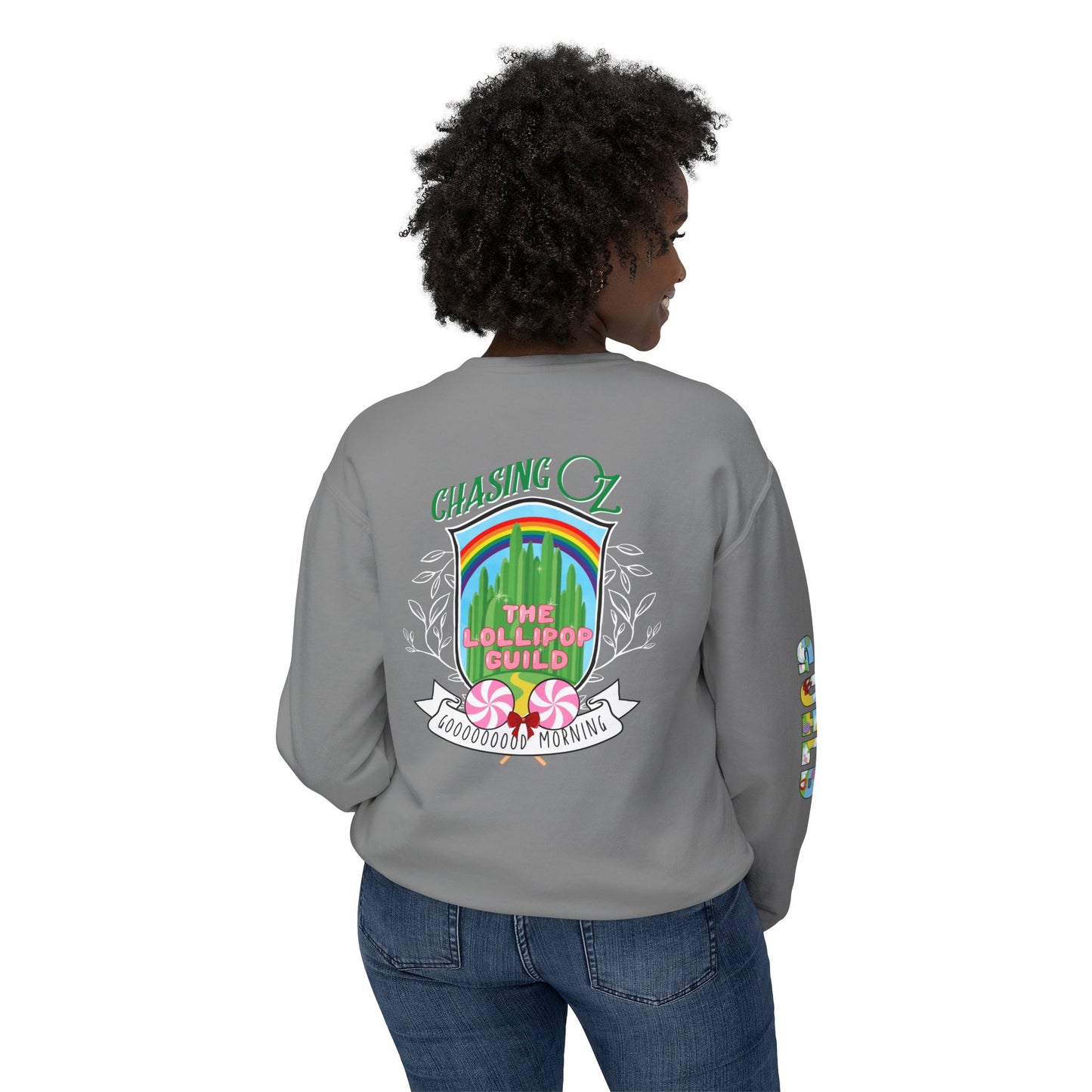 Lollipop Guild Logo on the Back - Unisex Crewneck Sweatshirt