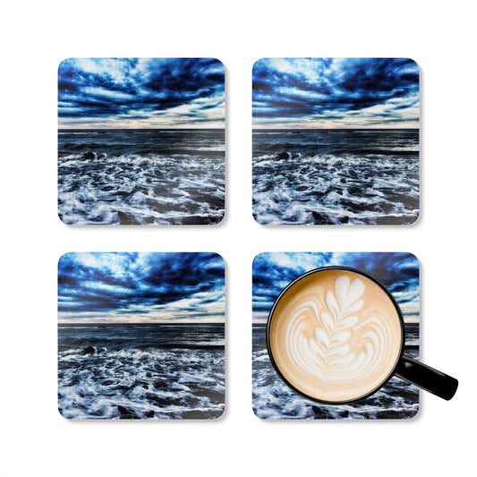 Daytona Stormy Ocean by Chasing Oz - Corkwood Coaster Set (of 4)