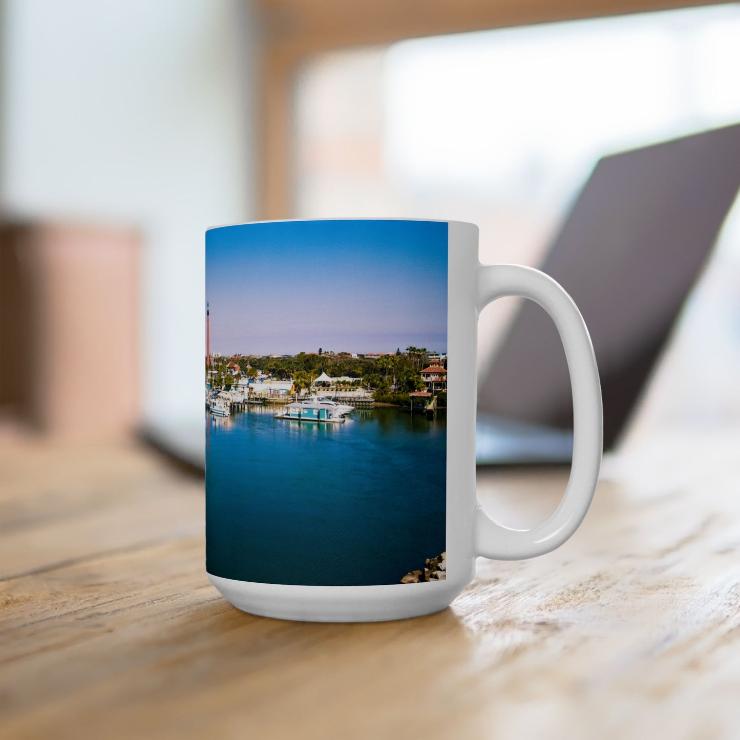 Chasing Oz Art Ponce Inlet, Florida Lighthouse - Ceramic Mug 15oz